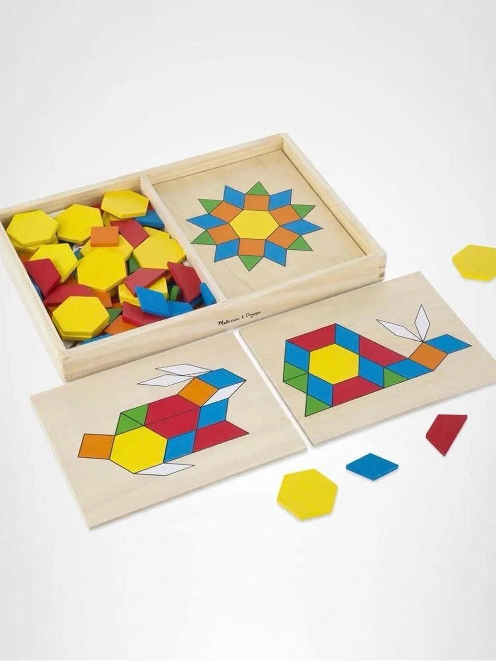 Melissa & Doug Pattern Blocks and Board Puzzle Toy